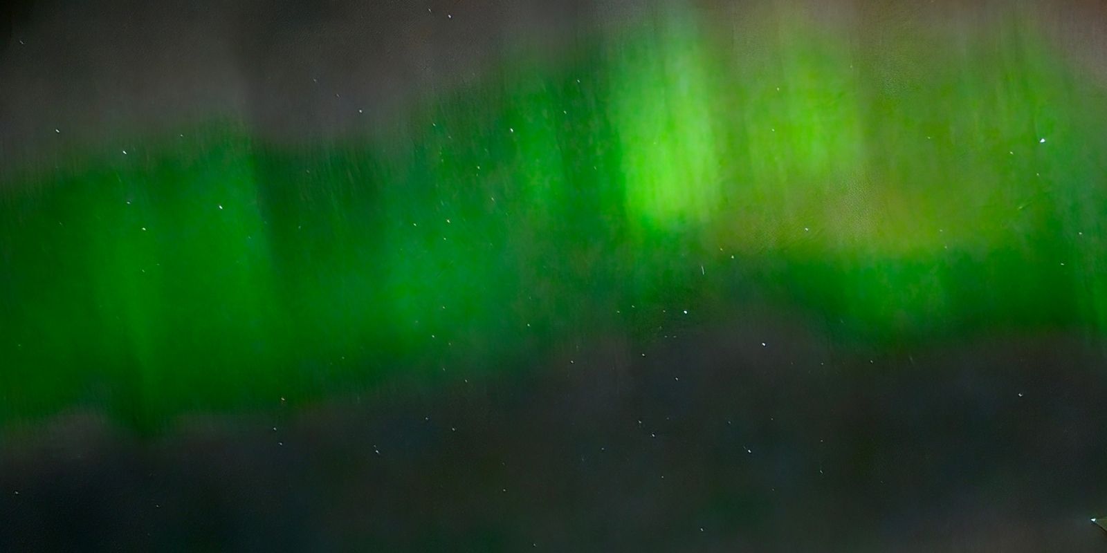The northern lights, photo taken from a plane