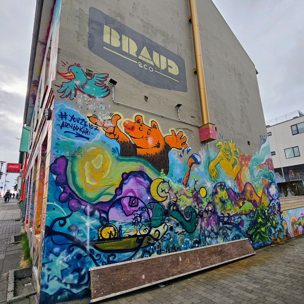 Braud and Co., colorful exterior, Reykjavik, Iceland