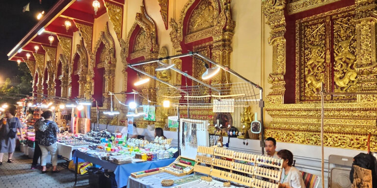 Stalls at the Chiang Mai Sunday Night Market