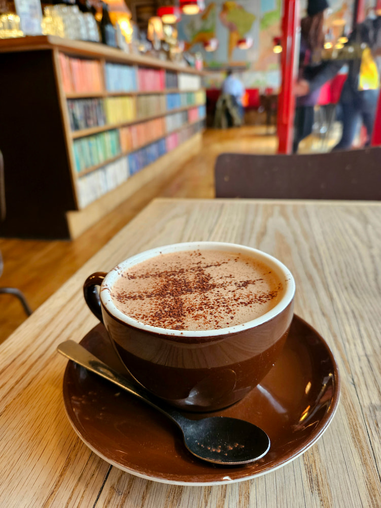Vegan hot chocolate at The Laundromat Cafe in Reykjavik, Iceland