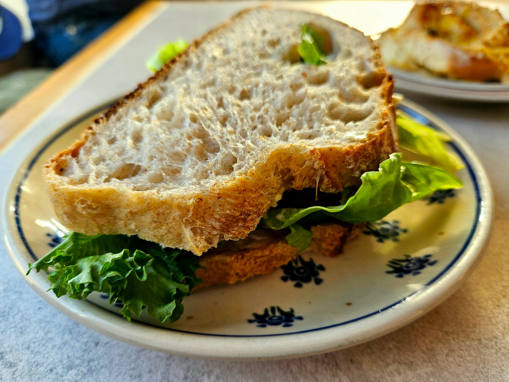 Vegan tofu BLT at Plantan, Reykjavik, Iceland