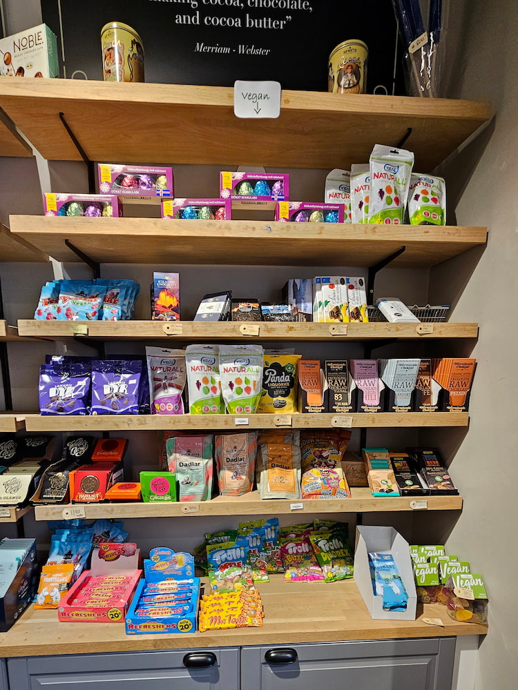 Vegan candy and chocolate in Reykjavik